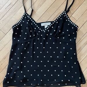 Michael Kors Black Polka Dot Women's Top